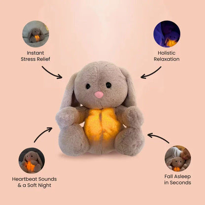 Comforting Breathing Bunny Plush - Soothing Sensory Toy for Newborns and Infants
