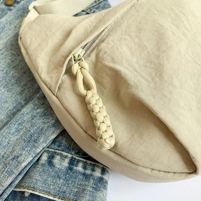 Nylon washed cloth shoulder bag large-capacity crossbody bag in multiple colours