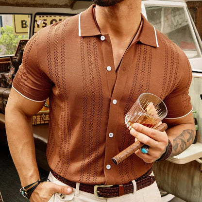 Short-sleeved polo shirt made of Tencel fabric in a variety of classic colors, perfect for casual summer wear