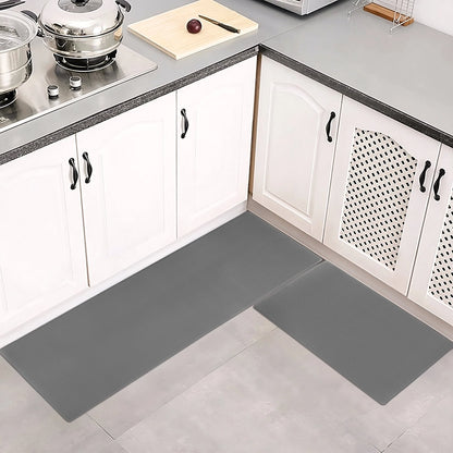 Non-slip kitchen floor mat set in grey, waterproof and easy to clean, dimensions 44x13x13cm
