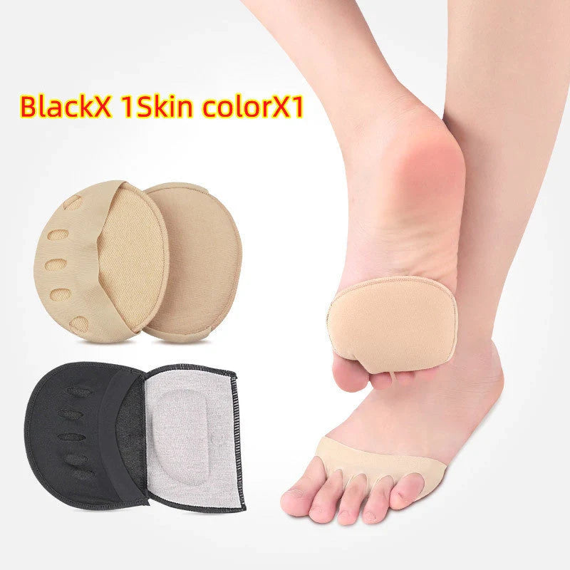 Invisible five finger socks with forefoot cushion pads for foot pain relief