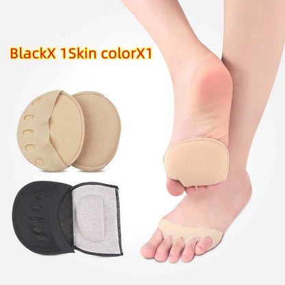 Invisible five finger socks with forefoot cushion pads for foot pain relief