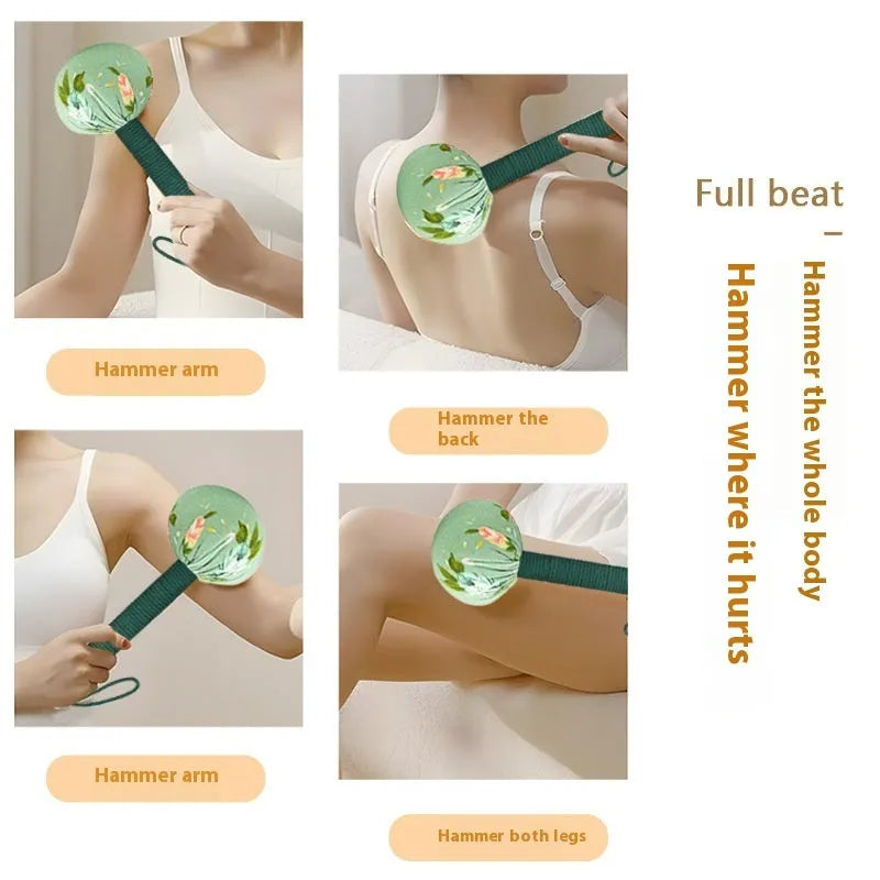 Argy wormwood massage hammer in five colours with 26cm and 31cm handle options