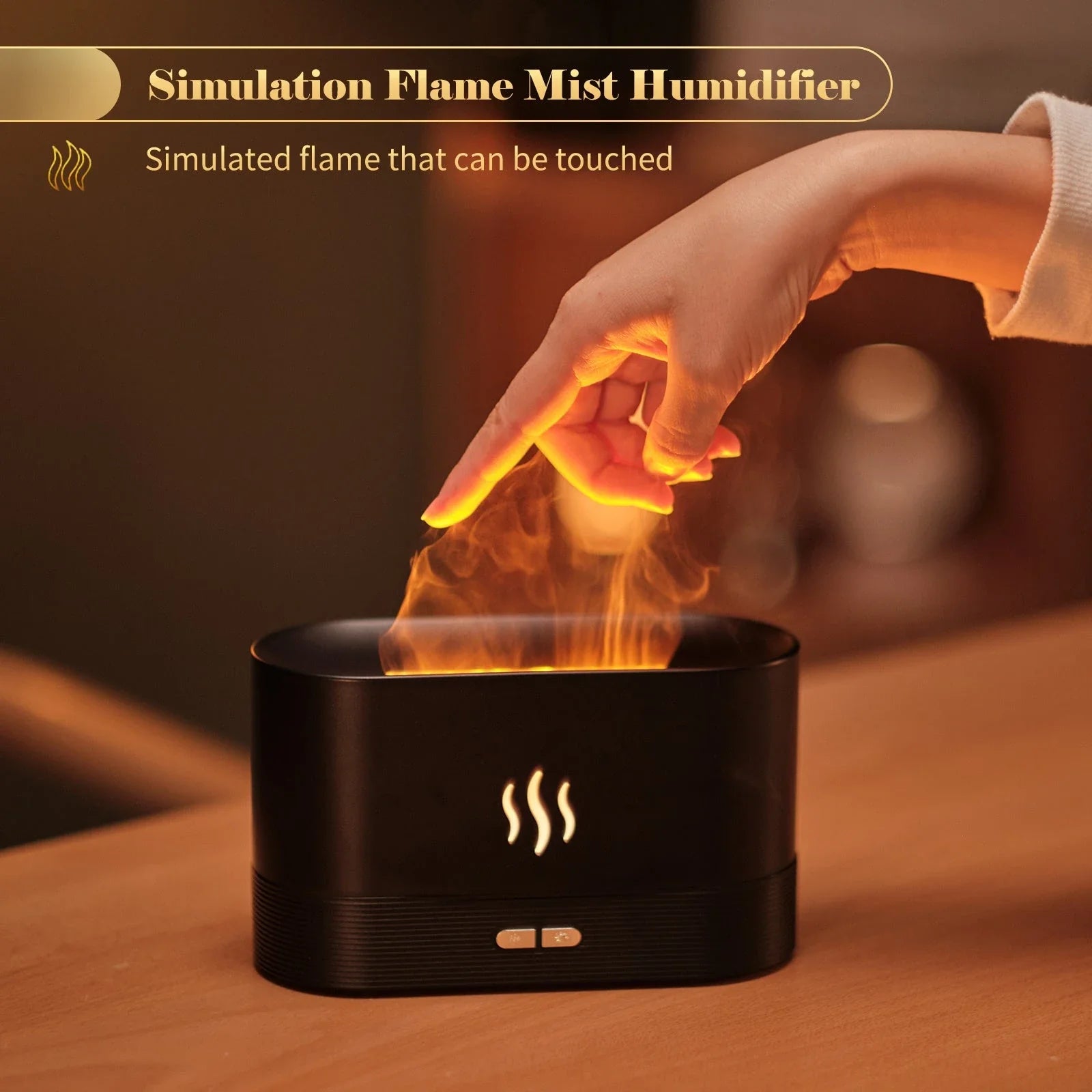 Soothing Aromatherapy Diffuser with Flame-like Light Effects for Relaxation and Wellness