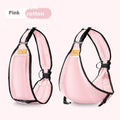 Adjustable cloth baby waist stool carrier for infants, shown in one of four colour options.