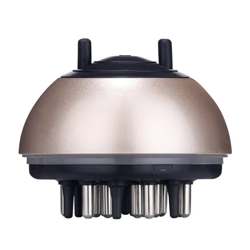 Advanced hair growth comb with flexible bristles and liquid applicator for nourishing scalp and stimulating hair follicles