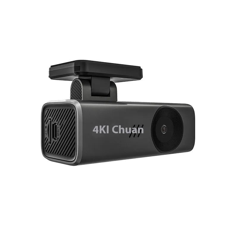 4K hidden driving recorder without screen, mounted behind car rear-view mirror, with night vision capability