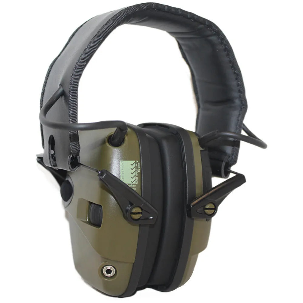 Outdoor Light Luxury Sports Noise-canceling Headphones H1 in army green, head-worn design for hunting and shooting
