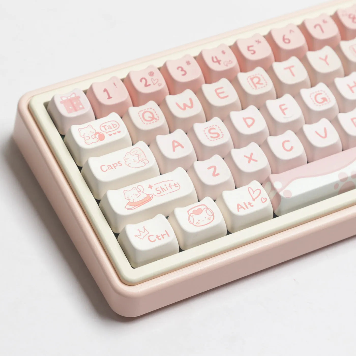 Full set of PBT keycaps for mechanical keyboard with over 98 keys excluding 7u and spacebar