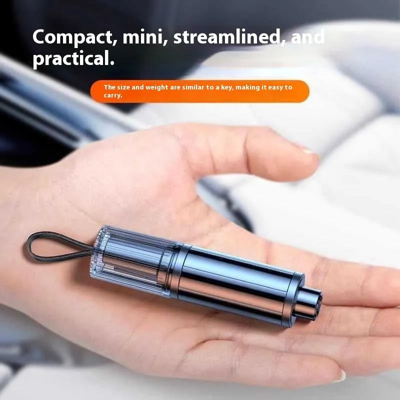 Black and red car safety life hammer with tungsten steel window breaker tip and seatbelt cutter