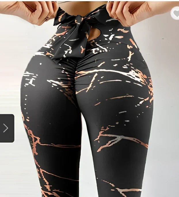 Women's hip-lift yoga pants in multiple colours with dual fabric options for fitness workouts