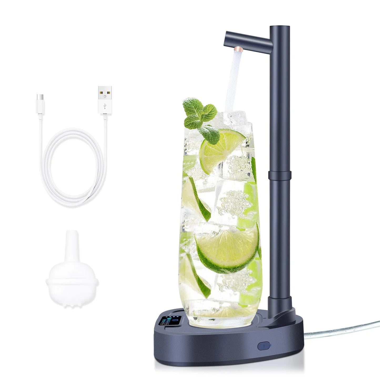 Smart desktop water dispenser with stand for effortless hydration