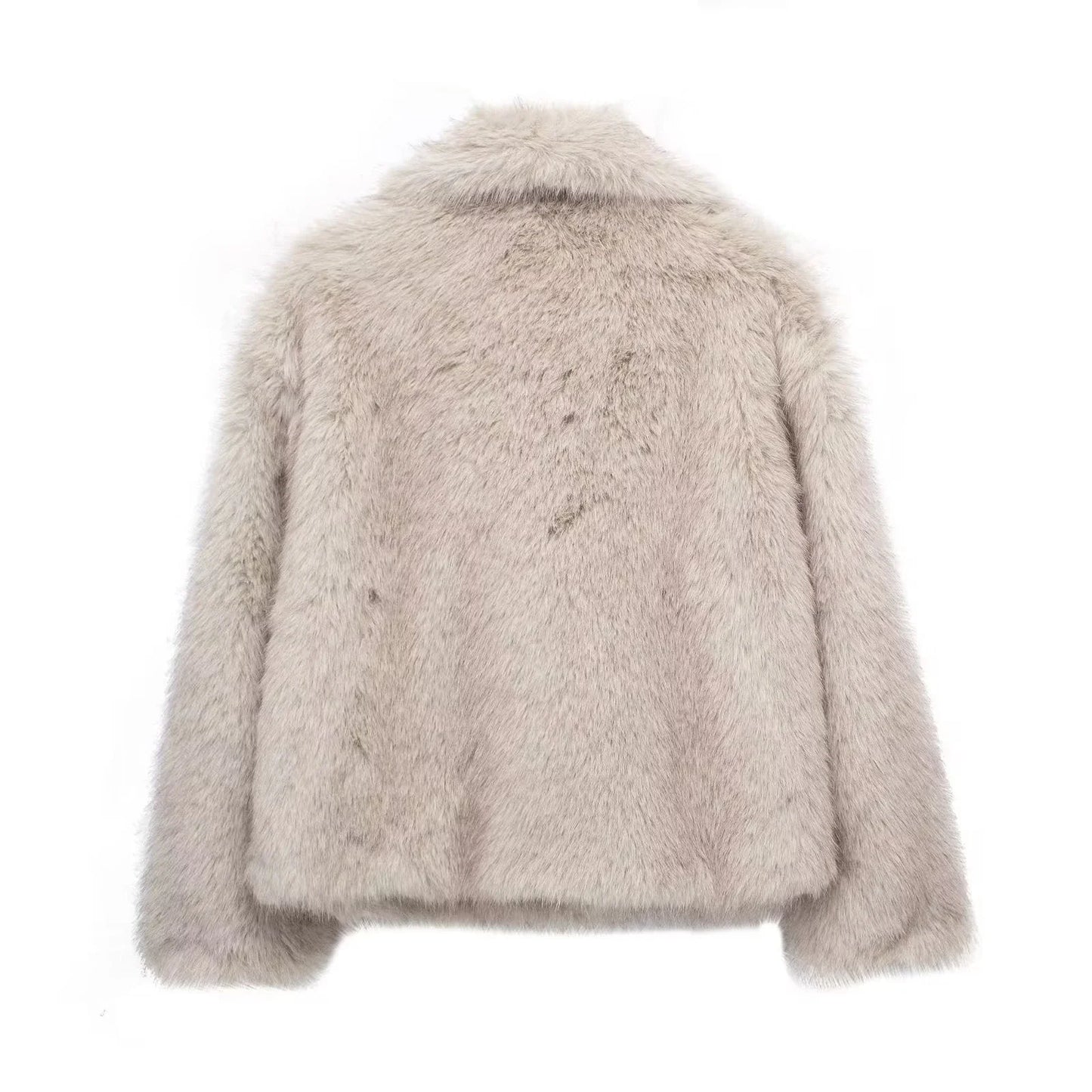 Cozy plush winter coat for women, available in a range of stylish colors