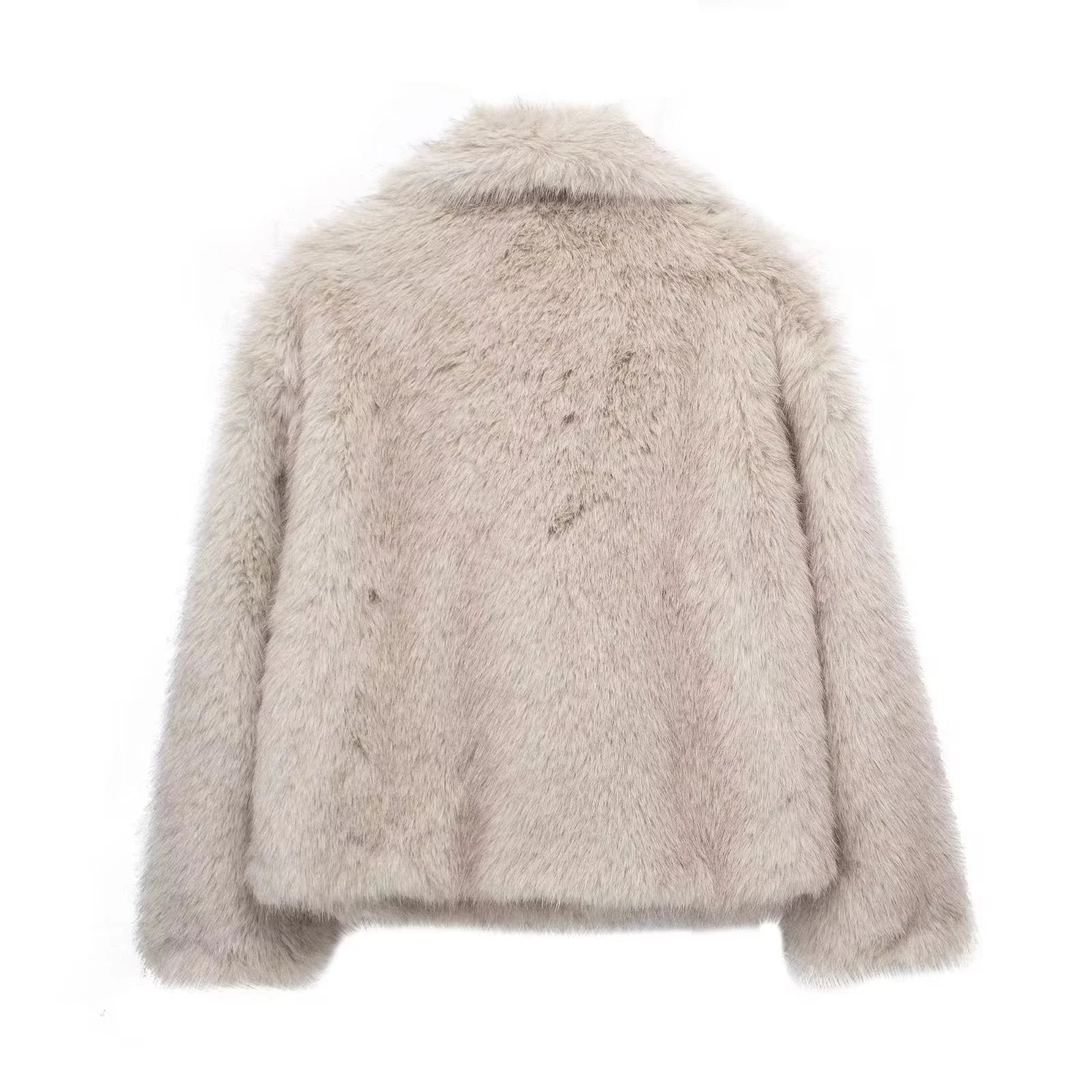 Cozy plush winter coat for women, available in a range of stylish colors