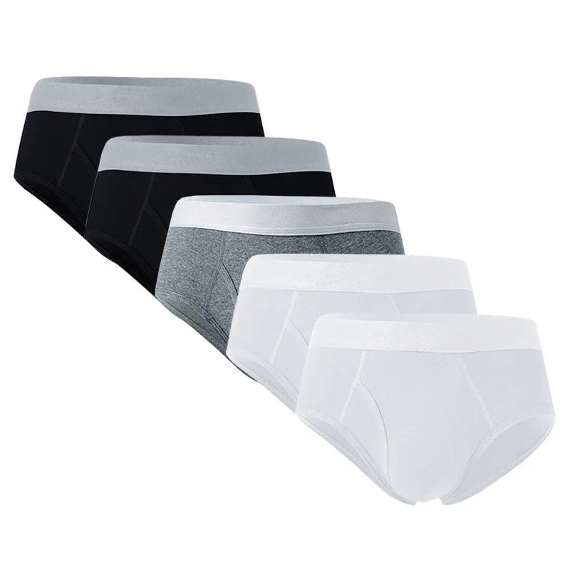 Men's summer triangle pants in pure cotton, available in black, dark grey, and white