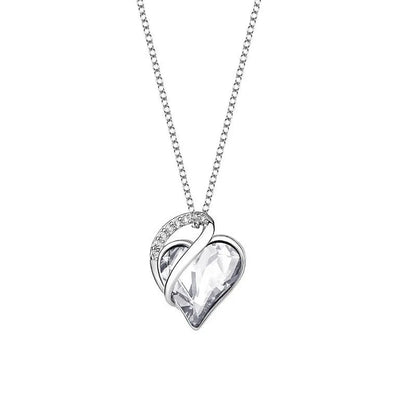 925 silver heart-shaped geometric necklace for women in various colours