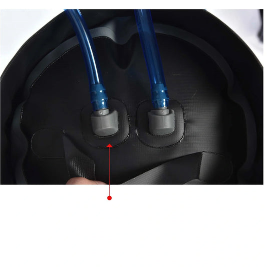 Grey 12L PVC solar shower bag measuring 43cm tall with 17cm diameter for outdoor camping