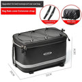 7012 black PU leather backseat car storage bag with 12 litre capacity for bicycle equipment