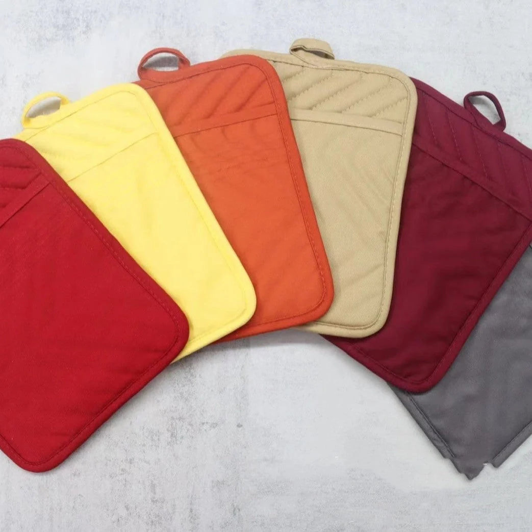 Thickened cotton heat insulation gloves for kitchen baking in various colours