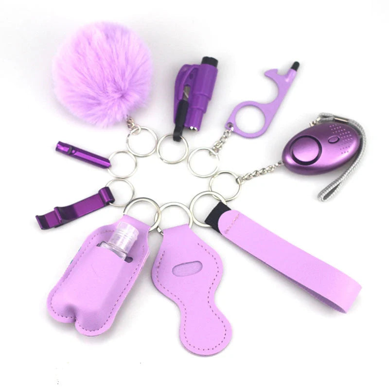 Keychain accessory bottles in various colours, made from durable artificial leather