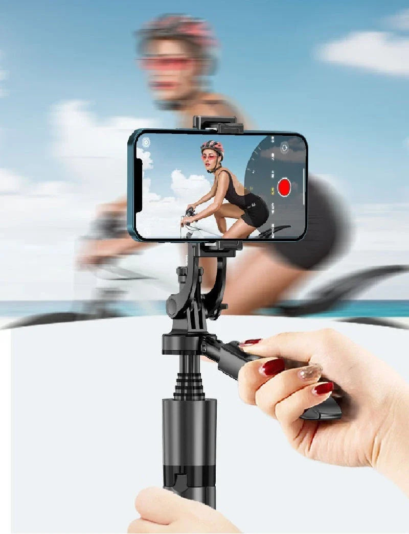 Hands-Free Smartphone Gimbal with AI Face Tracking for Smooth Video Stabilization and Professional-Grade Content Creation