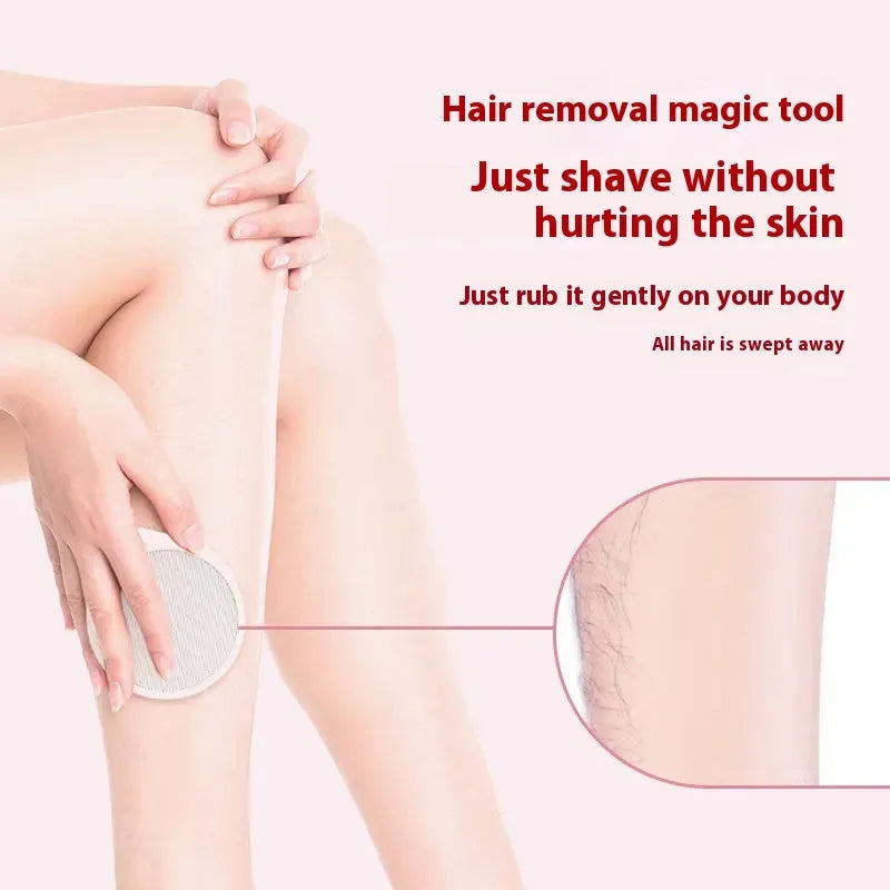 Nano glass 2-in-1 epilator and foot skin grinder device for whole body hair removal
