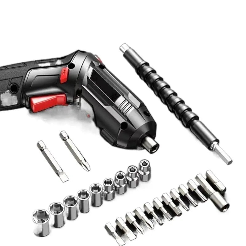 Electric screwdriver tool with utility bag for organised storage