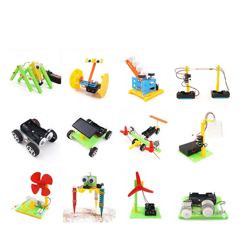 DIY plastic assembling building blocks in 6-piece, 9-piece, or 12-piece sets for science experiment teaching