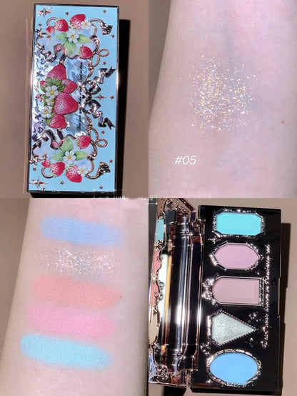 Flower Knows Strawberry Rococo Series Embossed Blush Velvet Matte Lip Glaze in vintage-inspired packaging