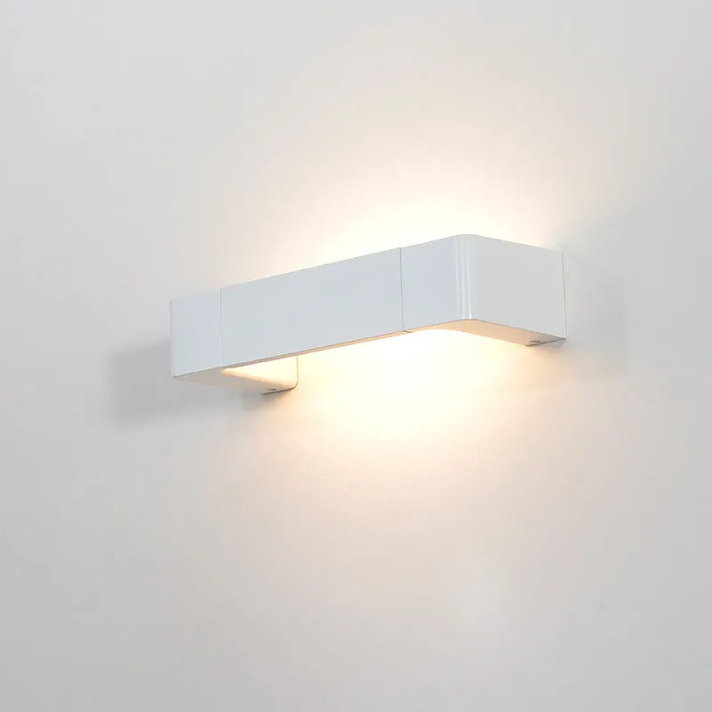 Modern minimalist wall lamp with aluminium shade in white, black, gray, gold colours