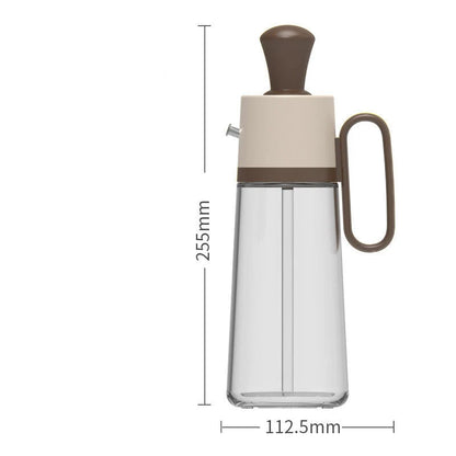 2-in-1 oil dispenser with silicone brush for BBQ and kitchen use