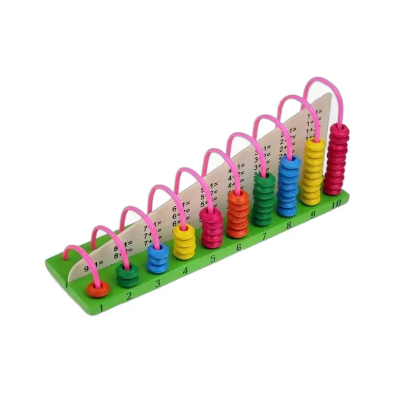 White wooden calculation frame for children aged 4-6 years early maths learning