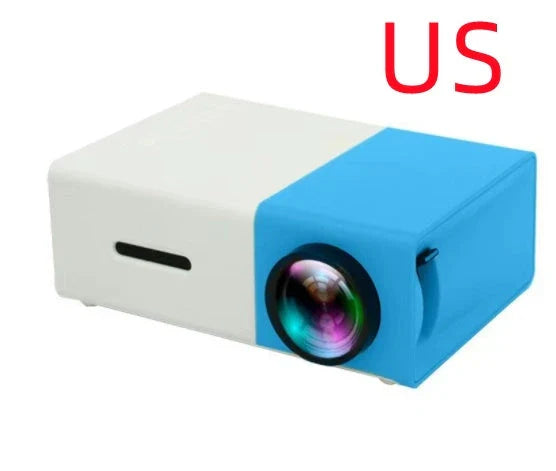 Portable home cinema mini projector with 3D HD LED display, HDMI, USB, and 1080P resolution