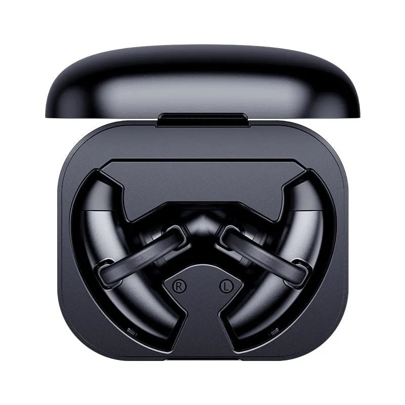 GW1 bone conduction clip-on wireless Bluetooth headset Classic Black plastic with breathing light and clip-on ear design