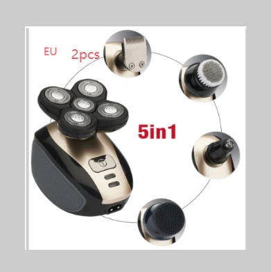 5-in-1 multifunctional electric shaver for men with 5 floating blades, waterproof design