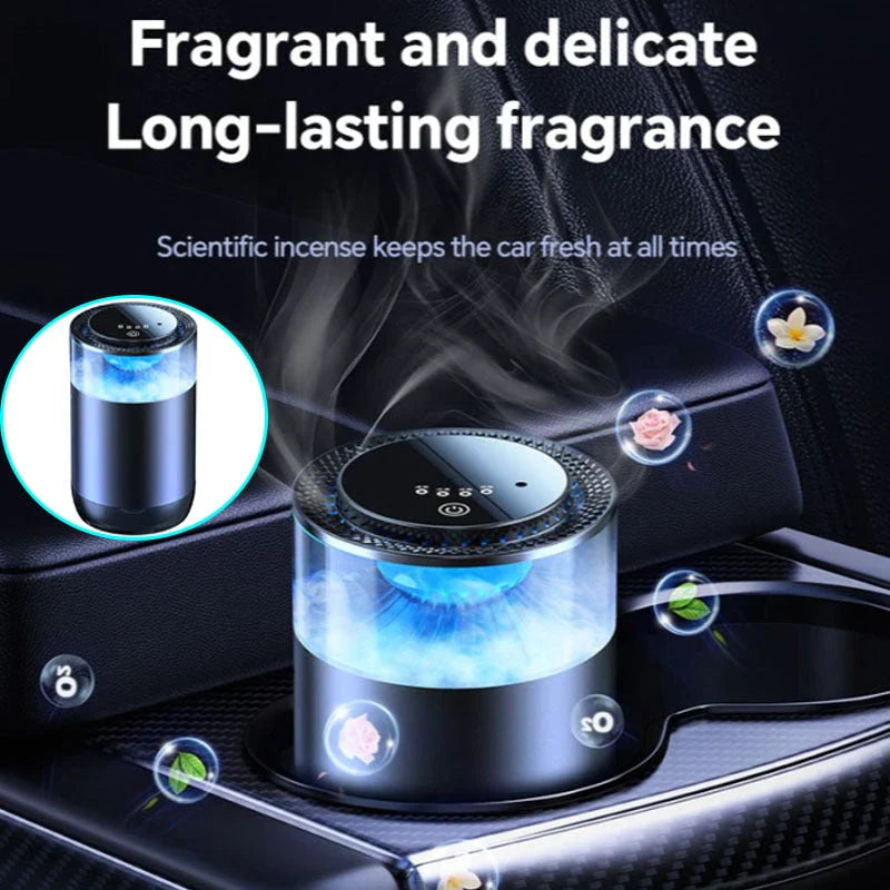 Aromatic car air freshener with various fragrance options for RVs, trucks, and sedans