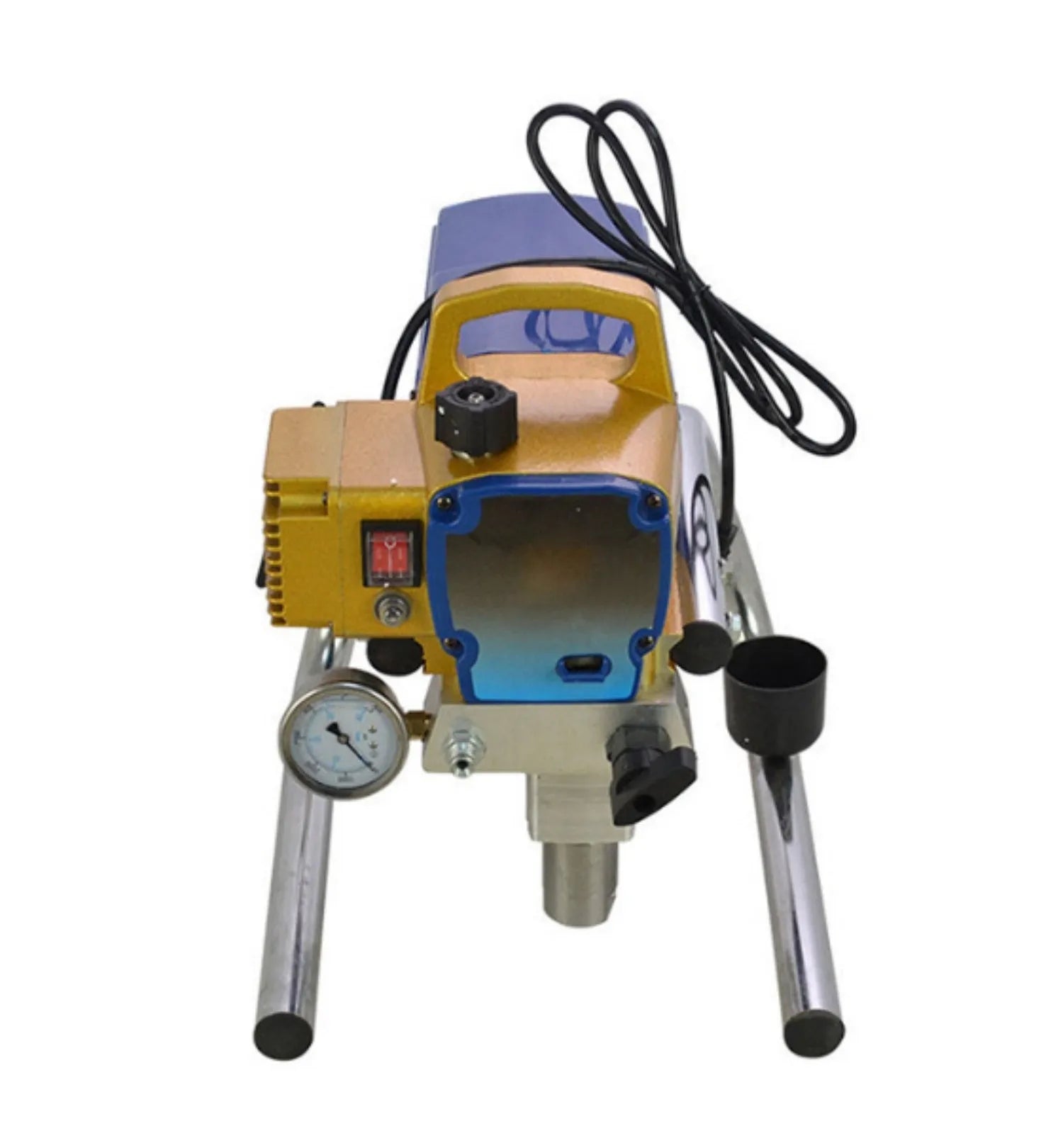 Blue portable electric airless spraying machine with extension rod and accessories