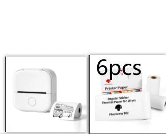 Portable Mini Thermal Label Printer with Bluetooth connectivity in various colours