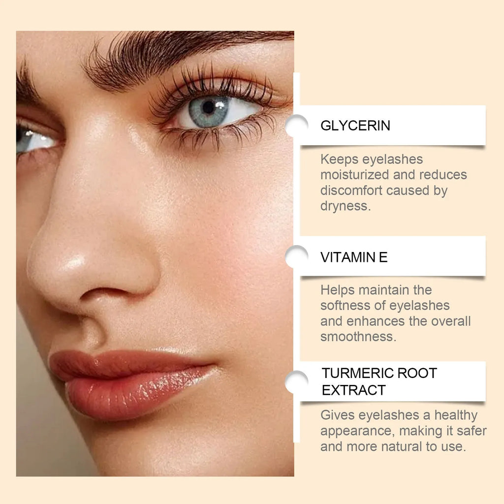 3ML bottle of transparent eyelash nourishing liquid with glycerol and Vitamin E.