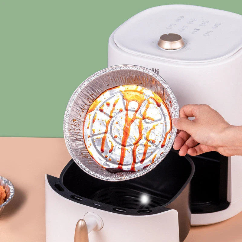 Non-stick aluminum foil liners for air fryer and BBQ, 50 pieces pack