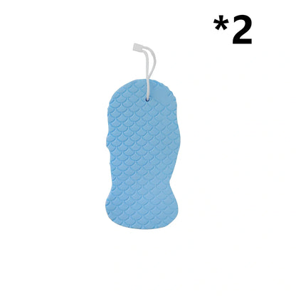 3D fish scale pattern bath sponge for gentle exfoliation and dead skin removal