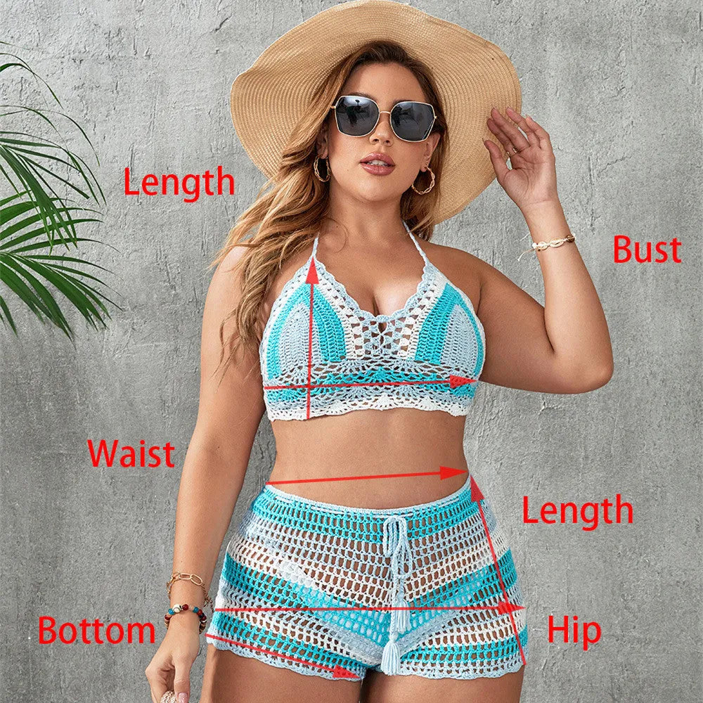 Women's blue hollow out strap swimsuit with briefs-style construction