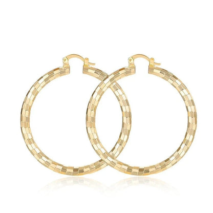 Minimalist geometric earrings with 18K gold electroplating, perfect for women's fashion