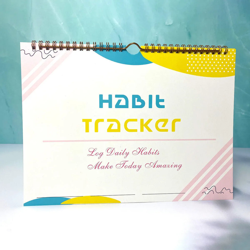 No Date Habit Tracking Planner book in A4 size with 12 pages for schedule recording.