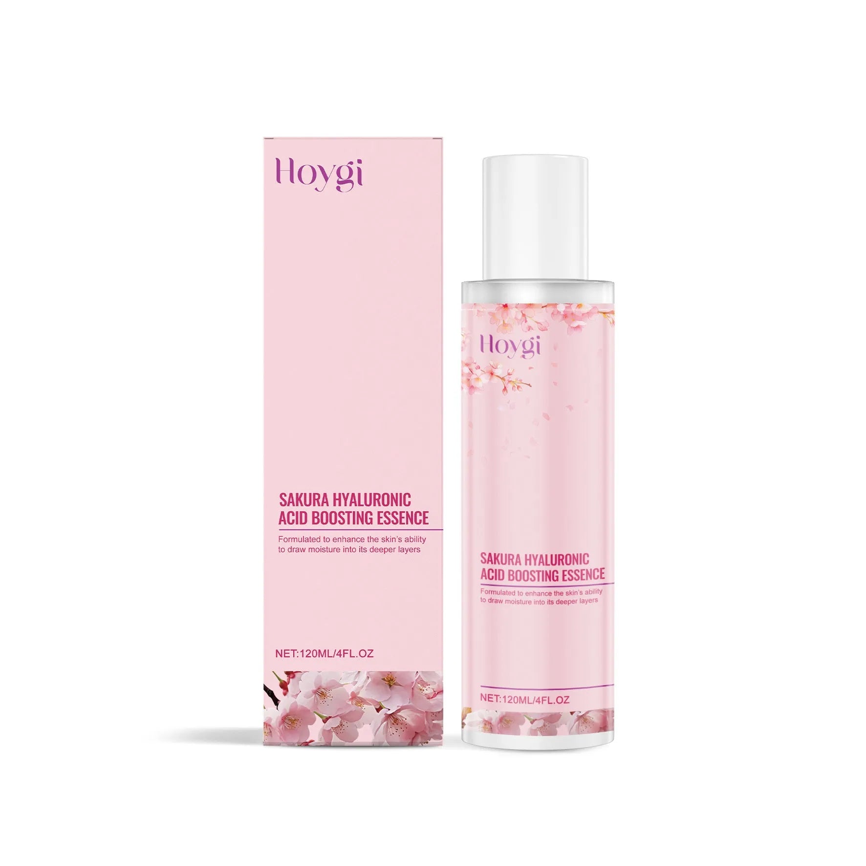 120ml bottle of hyaluronic acid moisturising lotion with cherry blossom extract
