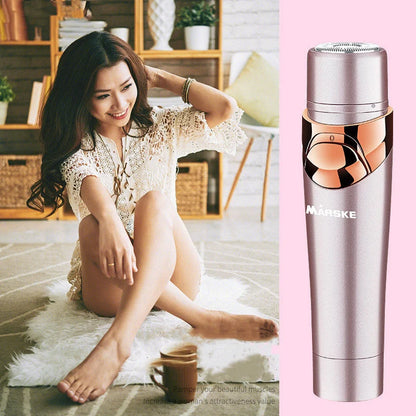 Four-in-one multi-function electric shaver in light fuchsia for versatile hair removal