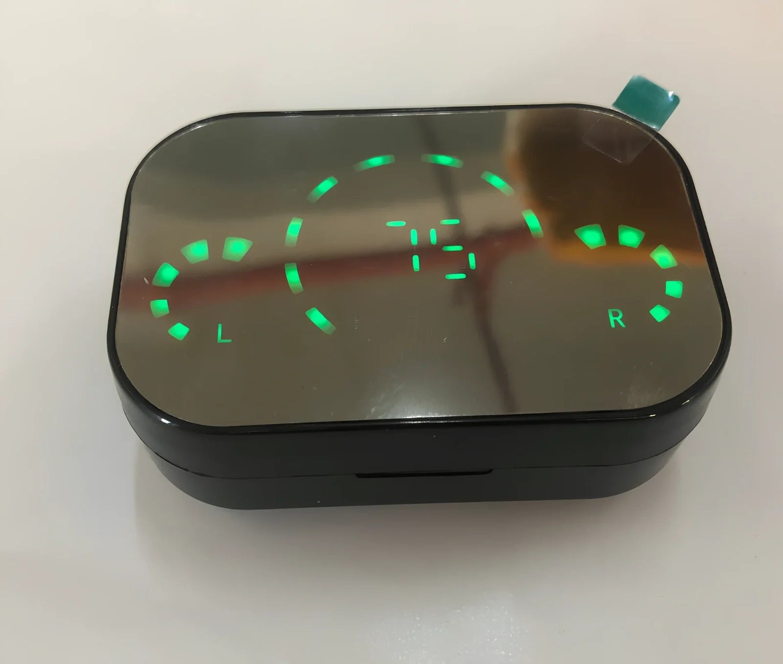 Black wireless Bluetooth 5.0 earbuds with charging case, IPX5 sweat-proof for sports, 10m range