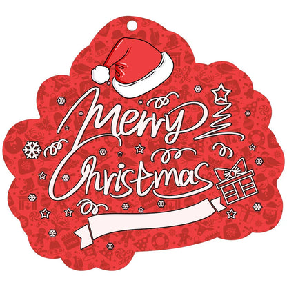 A charming acrylic car-shaped ornament with vibrant colors and a reflective finish, perfect for Christmas decor.