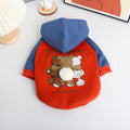 Red cotton dog clothing for small and medium-sized breeds like Teddy and Corgi for autumn and winter.