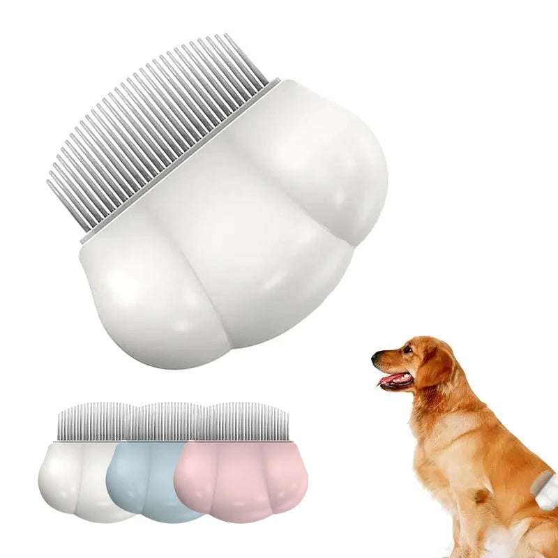 Universal pet grooming comb in cream white, romantic cherry blossoms, and fresh mint colors